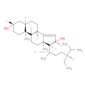 Stigmast-14-ene-3,16-diol,(3b,5a,16a,24S)- (9CI)