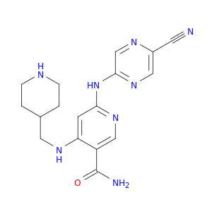 6-((5-Cyanopyrazin-2-yl)amino)-4-((piperidin-4-ylmethyl)amino)nicotinamide