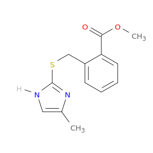 Benzoic acid, 2-[[(4-methyl-1H-imidazol-2-yl)thio]methyl]-, methyl ester