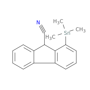 9H-Fluorene-9-carbonitrile, (trimethylstannyl)-