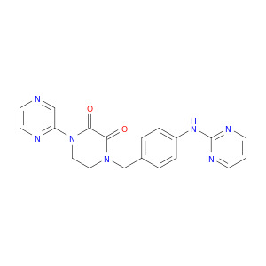 2,3-Piperazinedione,1-(2-pyrazinyl)-4-[[4-(2-pyrimidinylamino)phenyl]methyl]-