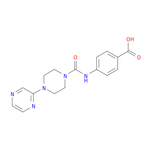 Benzoic acid, 4-[[(4-pyrazinyl-1-piperazinyl)carbonyl]amino]-