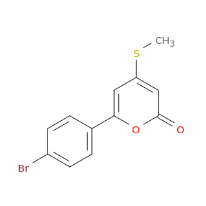 2H-Pyran-2-one, 6-(4-bromophenyl)-4-(methylthio)-