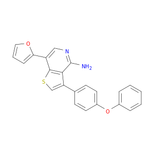Thieno[3,2-c]pyridin-4-amine, 7-(2-furanyl)-3-(4-phenoxyphenyl)-