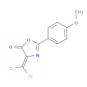 5(4H)-Oxazolone, 4-(dichloromethylene)-2-(4-methoxyphenyl)-