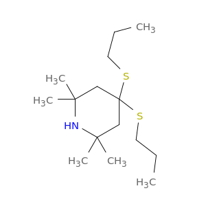 Piperidine, 2,2,6,6-tetramethyl-4,4-bis(propylthio)-