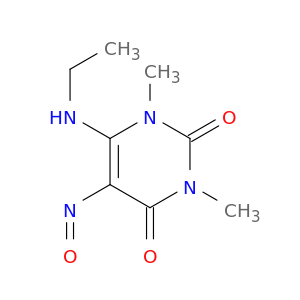 2,4(1H,3H)-Pyrimidinedione, 6-(ethylamino)-1,3-dimethyl-5-nitroso-