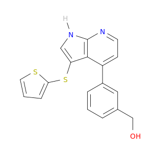 Benzenemethanol, 3-[3-(2-thienylthio)-1H-pyrrolo[2,3-b]pyridin-4-yl]-