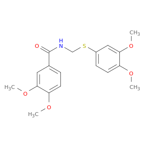 Benzamide, N-[[(3,4-dimethoxyphenyl)thio]methyl]-3,4-dimethoxy-