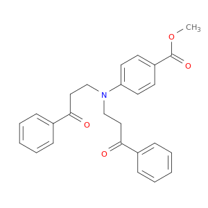 Benzoic acid, 4-[bis(3-oxo-3-phenylpropyl)amino]-, methyl ester