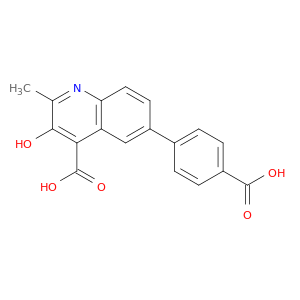 4-Quinolinecarboxylic acid, 6-(4-carboxyphenyl)-3-hydroxy-2-methyl-