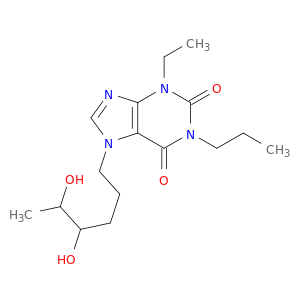 7-(4,5-DIHYDROXYHEXYL)-3-ETHYL-1-PROPYL-PURINE-2,6-DIONE