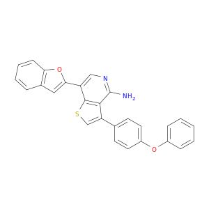Thieno[3,2-c]pyridin-4-amine, 7-(2-benzofuranyl)-3-(4-phenoxyphenyl)-