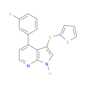 1H-Pyrrolo[2,3-b]pyridine, 4-(3-fluorophenyl)-3-(2-thienylthio)-