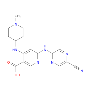 6-((5-Cyanopyrazin-2-yl)amino)-4-((1-methylpiperidin-4-yl)amino)nicotinic acid