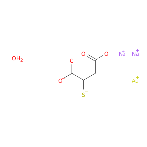 Butanedioic acid, mercapto-, monogold(1+) sodium salt