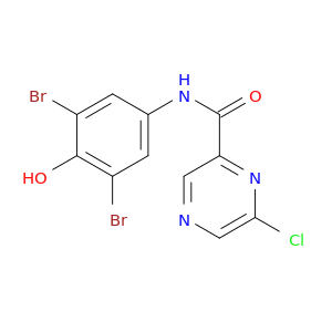 Pyrazinecarboxamide, 6-chloro-N-(3,5-dibromo-4-hydroxyphenyl)-