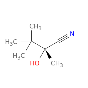 Butanenitrile, 2-hydroxy-2,3,3-trimethyl-, (2R)-