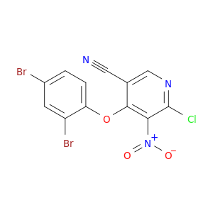 3-Pyridinecarbonitrile, 6-chloro-4-(2,4-dibromophenoxy)-5-nitro-