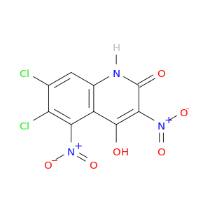 2(1H)-Quinolinone, 6,7-dichloro-4-hydroxy-3,5-dinitro-