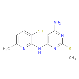 2-((4-AMINO-2-(METHYLTHIO)-PYRIMIDIN-6-YL)AMINO)-6-METHYL-PYRIDINE-3-THIOL