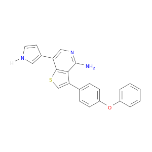 Thieno[3,2-c]pyridin-4-amine, 3-(4-phenoxyphenyl)-7-(1H-pyrrol-3-yl)-