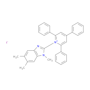 Pyridinium,2,4,6-triphenyl-1-(1,5,6-trimethyl-1H-benzimidazol-2-yl)-, iodide (1:1)
