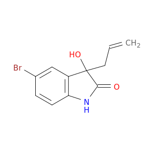 2H-Indol-2-one, 5-bromo-1,3-dihydro-3-hydroxy-3-(2-propenyl)-