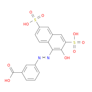 Benzoic acid, 3-[(2-hydroxy-3,6-disulfo-1-naphthalenyl)azo]-