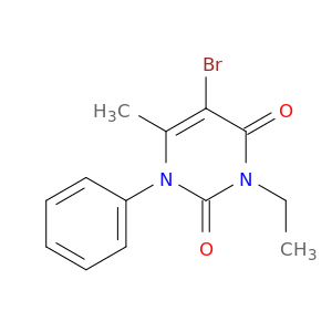 2,4(1H,3H)-Pyrimidinedione, 5-bromo-3-ethyl-6-methyl-1-phenyl-