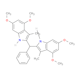 1H-Indole, 2,2'-(phenylmethylene)bis[4,6-dimethoxy-3-methyl-