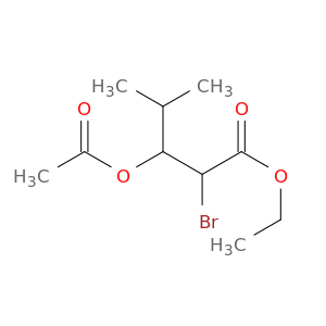 Pentanoic acid, 3-(acetyloxy)-2-bromo-4-methyl-, ethyl ester