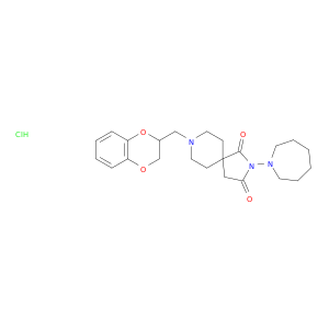 2,8-Diazaspiro[4.5]decane-1,3-dione,8-[(2,3-dihydro-1,4-benzodioxin-2-yl)methyl]-2-(hexahydro-1H-azepin-1-yl)-,hydrochloride (1:1)