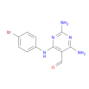 5-Pyrimidinecarboxaldehyde,2,4-diamino-6-[(4-bromophenyl)amino]-