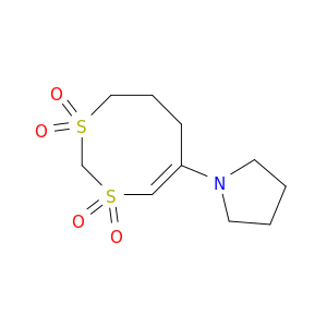 Pyrrolidine, 1-(5,6-dihydro-1,1,3,3-tetraoxido-4H-1,3-dithiocin-7-yl)-