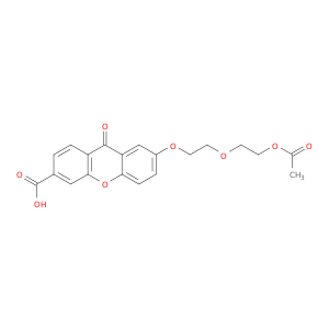 9H-Xanthene-3-carboxylic acid, 7-[2-[2-(acetyloxy)ethoxy]ethoxy]-9-oxo-