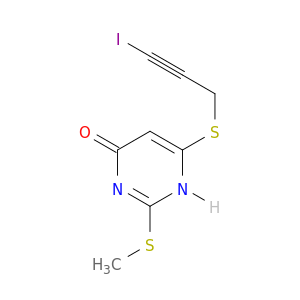 4(1H)-Pyrimidinone, 6-[(3-iodo-2-propynyl)thio]-2-(methylthio)-