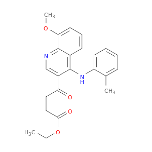 3-Quinolinebutanoicacid, 8-methoxy-4-[(2-methylphenyl)amino]-g-oxo-, ethyl ester