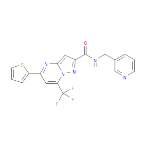 N-((PYRIDIN-3-YL)METHYL)-4-THIOPHEN-2-YL-2-(TRIFLUOROMETHYL)-1,5,9-TRIAZABICYCLO[4.3.0]NONA-2,4,6,8-TETRAENE-8-CARBOXAMIDE