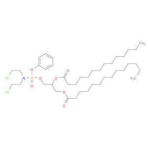 Tetradecanoic acid,1-[[[[bis(2-chloroethyl)amino]phenoxyphosphinyl]oxy]methyl]-1,2-ethanediylester (9CI)