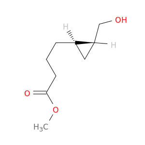 Cyclopropanebutanoic acid, 2-(hydroxymethyl)-, methyl ester, trans-