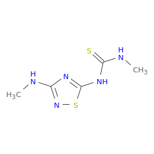 Thiourea, N-methyl-N'-[3-(methylamino)-1,2,4-thiadiazol-5-yl]-