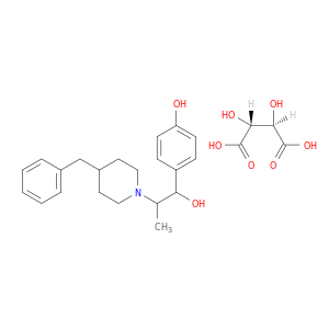 4-[2-(4-benzyl-1-piperidyl)-1-hydroxy-propyl]phenol; (2R,3R)-2,3-dihydroxybutanedioate