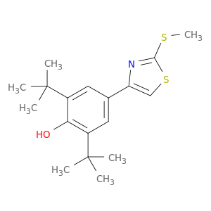 Phenol, 2,6-bis(1,1-dimethylethyl)-4-[2-(methylthio)-4-thiazolyl]-