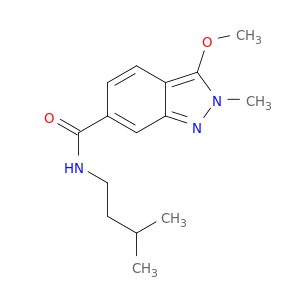 2H-Indazole-6-carboxamide, 3-methoxy-2-methyl-N-(3-methylbutyl)-