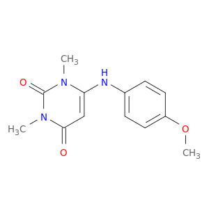 2,4(1H,3H)-Pyrimidinedione, 6-[(4-methoxyphenyl)amino]-1,3-dimethyl-