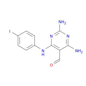 5-Pyrimidinecarboxaldehyde,2,4-diamino-6-[(4-iodophenyl)amino]-