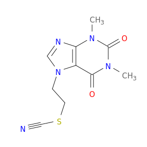 THIOCYANIC ACID 2-(1,2,3,6-TETRAHYDRO-1,3-DIMETHYL-2,6-DIOXOPURIN-7-YL)ETHYL ESTER