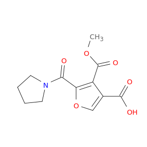 4-(methoxycarbonyl)-5-(pyrrolidin-1-ylcarbonyl)furan-3-carboxylic acid