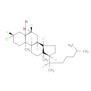 (3S,5R,6R,8S,9S,10R,13R,14S,17R)-5,6-dibromo-3-chloro-10,13-dimethyl-17-[(2R)-6-methylheptan-2-yl]-1,2,3,4,6,7,8,9,11,12,14,15,16,17-tetradecahydrocyclopenta[a]phenanthrene